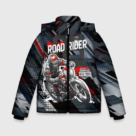 Зимняя куртка для мальчиков 3D с принтом Road Rider Мотоциклист в городе Новоалтайск, ткань верха — 100% полиэстер; подклад — 100% полиэстер, утеплитель — 100% полиэстер | длина ниже бедра, удлиненная спинка, воротник стойка и отстегивающийся капюшон. Есть боковые карманы с листочкой на кнопках, утяжки по низу изделия и внутренний карман на молнии. 

Предусмотрены светоотражающий принт на спинке, радужный светоотражающий элемент на пуллере молнии и на резинке для утяжки | moto | motobike | road rider | гонка | гонщик | мото | мотоцикл | мотоциклист