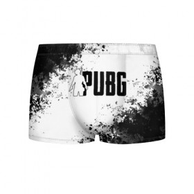 Мужские трусы 3D с принтом PUBG. в городе Новоалтайск, 50% хлопок, 50% полиэстер | классическая посадка, на поясе мягкая тканевая резинка | Тематика изображения на принте: playerunknowns battlegrounds | pubg | игра | шутер