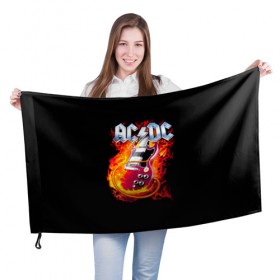 Флаг 3D с принтом AC/DC в городе Новоалтайск, 100% полиэстер | плотность ткани — 95 г/м2, размер — 67 х 109 см. Принт наносится с одной стороны | ac dc | acdc | acdc ас дс | австралийская | ангус янг | асдс | блюз | группа | крис слэйд | метал | молния | музыка | певцы | рок | рок н ролл | стиви янг | хард | хардрок | эксл роуз