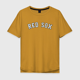 Мужская футболка хлопок Oversize с принтом Red sox в городе Новоалтайск, 100% хлопок | свободный крой, круглый ворот, “спинка” длиннее передней части | red sox | rsac | бейсбол | бостон | красные носки | массачусетс | профессиональная бейсбольная | спорт | улетай | утекай