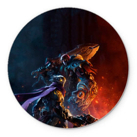 Коврик для мышки круглый с принтом Darksiders Genesis в городе Новоалтайск, резина и полиэстер | круглая форма, изображение наносится на всю лицевую часть | action | darksiders | darksiders 3 | darksiders genesis | game | дарксайдерс | дарксайдерс 3 | дарксайдерс генезис | демон | игра | огонь | экшен