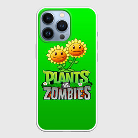 Чехол для iPhone 13 Pro с принтом PLANTS VS ZOMBIES в городе Новоалтайск,  |  | Тематика изображения на принте: battle | plants | plants vs zombies | pvsz | vs | zombies | растения против зомби