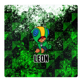 Магнитный плакат 3Х3 с принтом BRAWL STARS LEON в городе Новоалтайск, Полимерный материал с магнитным слоем | 9 деталей размером 9*9 см | android | brawl stars | games | leon | mobile game | stars | игры | леон | мобильные игры