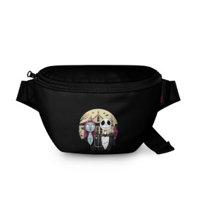 Поясная сумка 3D с принтом The Nightmare Before Christmas в городе Новоалтайск, 100% полиэстер | плотная ткань, ремень с регулируемой длиной, внутри несколько карманов для мелочей, основное отделение и карман с обратной стороны сумки застегиваются на молнию | before | burton | christmas | horror | jack skellington | nightmare | tim | timothy | walter | бёртон | джек | перед | рождеством | скеллингтон | тим | тимоти | ужастик | ужасы