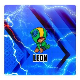 Магнитный плакат 3Х3 с принтом BRAWL STARS LEON в городе Новоалтайск, Полимерный материал с магнитным слоем | 9 деталей размером 9*9 см | android | brawl stars | games | leon | mobile game | stars | игры | леон | мобильные игры