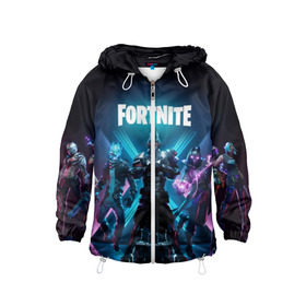 Детская ветровка 3D с принтом FORTNITE 10 СЕЗОН в городе Новоалтайск, 100% полиэстер | подол и капюшон оформлены резинкой с фиксаторами, по бокам два кармана без застежек, один потайной карман на груди | 10 | battle | fort | fortnite | royale | season | season x | битва | королевская | сезон x | тануки | форт | фортнайт