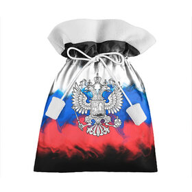 Подарочный 3D мешок с принтом RUSSIA 2019 в городе Новоалтайск, 100% полиэстер | Размер: 29*39 см | russia | russia sport | россия спорт | русский | спорт | триколор | флаг | я русский