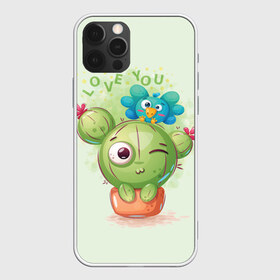 Чехол для iPhone 12 Pro Max с принтом LOVE YOU в городе Новоалтайск, Силикон |  | bird | bright | cactus | fun | funny | веселый | кактус | прикольный | птичка | яркий забавный