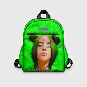 Детский рюкзак 3D с принтом BILLIE EILISH в городе Новоалтайск, 100% полиэстер | лямки с регулируемой длиной, сверху петелька, чтобы рюкзак можно было повесить на вешалку. Основное отделение закрывается на молнию, как и внешний карман. Внутри дополнительный карман. По бокам два дополнительных кармашка | bad guy | billie | eilish | ocean eyes | айлиш | билли | девушка | певица | эйлиш