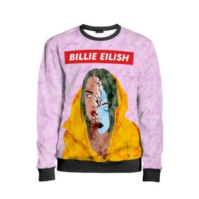 Детский свитшот 3D с принтом BILLIE EILISH в городе Новоалтайск, 100% полиэстер | свободная посадка, прямой крой, мягкая тканевая резинка на рукавах и понизу свитшота | bad guy | billie | eilish | ocean eyes | айлиш | билли | девушка | певица | эйлиш