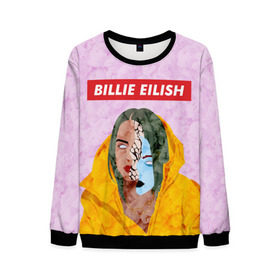 Мужской свитшот 3D с принтом BILLIE EILISH в городе Новоалтайск, 100% полиэстер с мягким внутренним слоем | круглый вырез горловины, мягкая резинка на манжетах и поясе, свободная посадка по фигуре | bad guy | billie | eilish | ocean eyes | айлиш | билли | девушка | певица | эйлиш