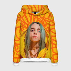 Мужская толстовка 3D с принтом BILLIE EILISH в городе Новоалтайск, 100% полиэстер | двухслойный капюшон со шнурком для регулировки, мягкие манжеты на рукавах и по низу толстовки, спереди карман-кенгуру с мягким внутренним слоем. | bad guy | billie | eilish | ocean eyes | айлиш | билли | девушка | певица | эйлиш