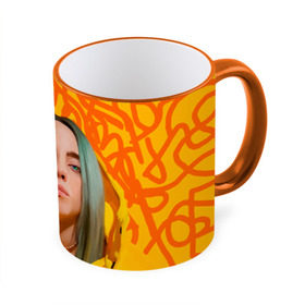 Кружка с принтом BILLIE EILISH в городе Новоалтайск, керамика | ёмкость 330 мл | bad guy | billie | eilish | ocean eyes | айлиш | билли | девушка | певица | эйлиш