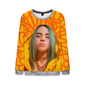 Мужской свитшот 3D с принтом BILLIE EILISH в городе Новоалтайск, 100% полиэстер с мягким внутренним слоем | круглый вырез горловины, мягкая резинка на манжетах и поясе, свободная посадка по фигуре | bad guy | billie | eilish | ocean eyes | айлиш | билли | девушка | певица | эйлиш