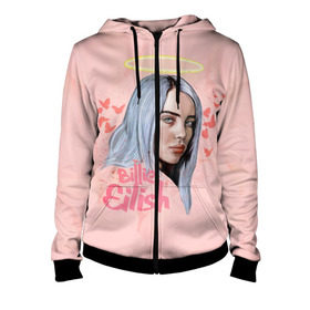Женская толстовка 3D на молнии с принтом BILLIE EILISH в городе Новоалтайск, 100% полиэстер | длина до линии бедра, манжеты и пояс оформлены мягкой тканевой резинкой, двухслойный капюшон со шнурком для регулировки, спереди молния, по бокам два кармана | bad guy | billie | eilish | ocean eyes | айлиш | билли | девушка | певица | эйлиш