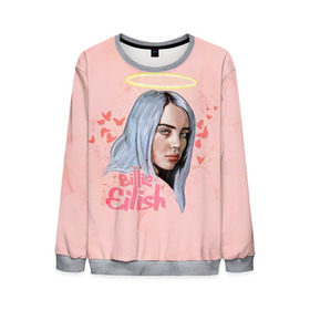 Мужской свитшот 3D с принтом BILLIE EILISH в городе Новоалтайск, 100% полиэстер с мягким внутренним слоем | круглый вырез горловины, мягкая резинка на манжетах и поясе, свободная посадка по фигуре | bad guy | billie | eilish | ocean eyes | айлиш | билли | девушка | певица | эйлиш