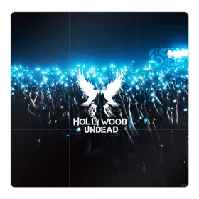 Магнитный плакат 3Х3 с принтом HOLLYWOOD UNDEAD в городе Новоалтайск, Полимерный материал с магнитным слоем | 9 деталей размером 9*9 см | charlie scene | danny | funny man | hollywood undead | j dog | johnny 3 tears | logo | music | rock | альтернатива | металл | музыка | музыкальный | рок