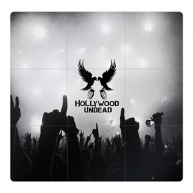 Магнитный плакат 3Х3 с принтом HOLLYWOOD UNDEAD в городе Новоалтайск, Полимерный материал с магнитным слоем | 9 деталей размером 9*9 см | charlie scene | danny | funny man | hollywood undead | j dog | johnny 3 tears | logo | music | rock | альтернатива | металл | музыка | музыкальный | рок