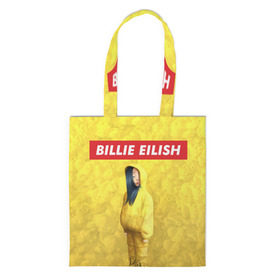 Сумка 3D повседневная с принтом BILLIE EILISH Yellow в городе Новоалтайск, 100% полиэстер | Плотность: 200 г/м2; Размер: 34×35 см; Высота лямок: 30 см | 