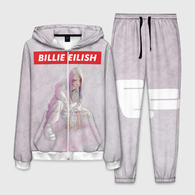 Мужской костюм 3D с принтом BILLIE EILISH в городе Новоалтайск, 100% полиэстер | Манжеты и пояс оформлены тканевой резинкой, двухслойный капюшон со шнурком для регулировки, карманы спереди | bad guy | billie | eilish | ocean eyes | айлиш | билли | девушка | певица | эйлиш