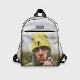 Детский рюкзак 3D с принтом BILLIE EILISH в городе Новоалтайск, 100% полиэстер | лямки с регулируемой длиной, сверху петелька, чтобы рюкзак можно было повесить на вешалку. Основное отделение закрывается на молнию, как и внешний карман. Внутри дополнительный карман. По бокам два дополнительных кармашка | bad guy | billie | eilish | ocean eyes | айлиш | билли | девушка | певица | эйлиш