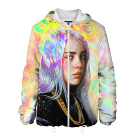 Мужская куртка 3D с принтом BILLIE EILISH в городе Новоалтайск, ткань верха — 100% полиэстер, подклад — флис | прямой крой, подол и капюшон оформлены резинкой с фиксаторами, два кармана без застежек по бокам, один большой потайной карман на груди. Карман на груди застегивается на липучку | bad guy | billie | eilish | ocean eyes | айлиш | билли | девушка | певица | эйлиш