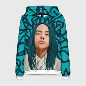 Мужская толстовка 3D с принтом BILLIE EILISH в городе Новоалтайск, 100% полиэстер | двухслойный капюшон со шнурком для регулировки, мягкие манжеты на рукавах и по низу толстовки, спереди карман-кенгуру с мягким внутренним слоем. | bad guy | billie | eilish | ocean eyes | айлиш | билли | девушка | певица | эйлиш