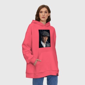 Худи SuperOversize хлопок с принтом Peaky Blinders в городе Новоалтайск, 70% хлопок, 30% полиэстер, мягкий начес внутри | карман-кенгуру, эластичная резинка на манжетах и по нижней кромке, двухслойный капюшон
 | blinders | peaky | shelby | thomas | козырьки | острые | сериалы | томас | шелби