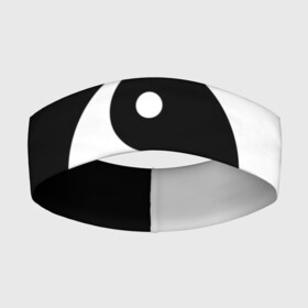 Повязка на голову 3D с принтом Инь   янь (1) в городе Новоалтайск,  |  | black | signs | white. | ying   yang | белый | знаки | инь   янь | чёрный