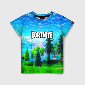 Детская футболка 3D с принтом FORTNITE в городе Новоалтайск, 100% гипоаллергенный полиэфир | прямой крой, круглый вырез горловины, длина до линии бедер, чуть спущенное плечо, ткань немного тянется | battle royale | fortnite | fortnite battle royale | futuresynth | game | outrun | retrowave | synth | synthwave | игры | ретровейв | синтвейв | фортнайт