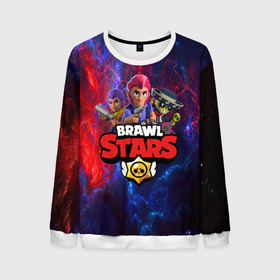 Мужской свитшот 3D с принтом BRAWL STARS в городе Новоалтайск, 100% полиэстер с мягким внутренним слоем | круглый вырез горловины, мягкая резинка на манжетах и поясе, свободная посадка по фигуре | brawl stars | bull | colt | crow | leon | stars | берли | бо | брок | ворон | джесси | динамайк | дэррил | кольт | леон | мортис | нита | пайпер | пенни | поко | пэм | рикошет | спайк | фрэнк | шелли | эль примо