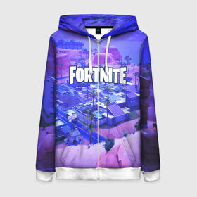 Женская толстовка 3D на молнии с принтом FORTNITE в городе Новоалтайск, 100% полиэстер | длина до линии бедра, манжеты и пояс оформлены мягкой тканевой резинкой, двухслойный капюшон со шнурком для регулировки, спереди молния, по бокам два кармана | battle royale | fortnite | fortnite battle royale | futuresynth | game | outrun | retrowave | synth | synthwave | игры | ретровейв | синтвейв | фортнайт