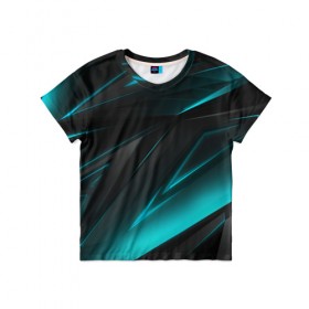 Детская футболка 3D с принтом GEOMETRY STRIPES NEON в городе Новоалтайск, 100% гипоаллергенный полиэфир | прямой крой, круглый вырез горловины, длина до линии бедер, чуть спущенное плечо, ткань немного тянется | Тематика изображения на принте: abstract | geometry | geometry stripes | texture | абстракция | геометрические полосы | геометрия | текстура