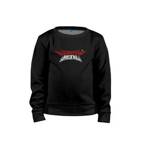Детский свитшот хлопок с принтом Babymetal logo в городе Новоалтайск, 100% хлопок | круглый вырез горловины, эластичные манжеты, пояс и воротник | heavy | japan | kawaii | metal | music | rock | кавай | метал | музыка | рок | хэви | япония