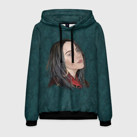 Мужская толстовка 3D с принтом BILLIE EILISH в городе Новоалтайск, 100% полиэстер | двухслойный капюшон со шнурком для регулировки, мягкие манжеты на рукавах и по низу толстовки, спереди карман-кенгуру с мягким внутренним слоем. | bad guy | billie | eilish | ocean eyes | айлиш | билли | девушка | певица | эйлиш
