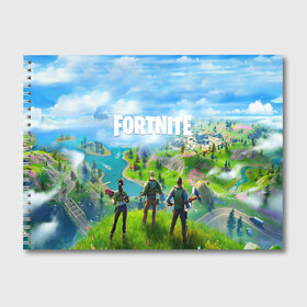 Альбом для рисования с принтом FORTNITE в городе Новоалтайск, 100% бумага
 | матовая бумага, плотность 200 мг. | Тематика изображения на принте: fornite 2 | fortnite | fortnite x | marshmello | маршмелло | фортнайт | фортнайт 2 | фортнайт глава 2