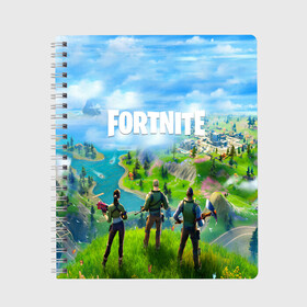 Тетрадь с принтом FORTNITE в городе Новоалтайск, 100% бумага | 48 листов, плотность листов — 60 г/м2, плотность картонной обложки — 250 г/м2. Листы скреплены сбоку удобной пружинной спиралью. Уголки страниц и обложки скругленные. Цвет линий — светло-серый
 | fornite 2 | fortnite | fortnite x | marshmello | маршмелло | фортнайт | фортнайт 2 | фортнайт глава 2