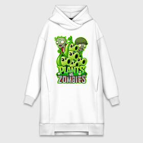 Платье-худи хлопок с принтом PLANTS VS ZOMBIES в городе Новоалтайск,  |  | plants and zombies | plants vs zombies | зомби | игры | растения | растения против зомби