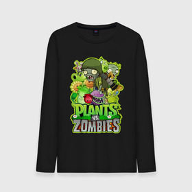 Мужской лонгслив хлопок с принтом PLANTS VS ZOMBIES в городе Новоалтайск, 100% хлопок |  | Тематика изображения на принте: plants and zombies | plants vs zombies | зомби | игры | растения | растения против зомби