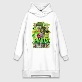 Платье-худи хлопок с принтом PLANTS VS ZOMBIES в городе Новоалтайск,  |  | plants and zombies | plants vs zombies | зомби | игры | растения | растения против зомби