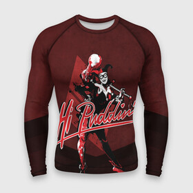 Мужской рашгард 3D с принтом Hi Puddin в городе Новоалтайск,  |  | batman | dc | dc джокер | detective comics | harley | harley quinn | joker | the joker | бетмен | джокер | женщина кошка | злодей | злой клоун | клоун | пингвин | харли | шутки