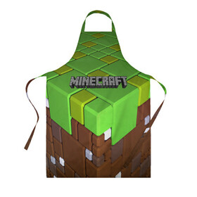 Фартук 3D с принтом MINECRAFT в городе Новоалтайск, 100% полиэстер | общий размер — 65 х 85 см, ширина нагрудника — 26 см, горловина — 53 см, длина завязок — 54 см, общий обхват в поясе — 173 см. Принт на завязках и на горловине наносится с двух сторон, на основной части фартука — только с внешней стороны | craft | creeper | dungeon | dungeons | earth | game | logo | mine | minecraft | mobile | online | дунгеонс | земля | зомби | игра | крипер | лого | майкрафт | майнкрафт | мобайл | онлайн | подземелье | подземелья