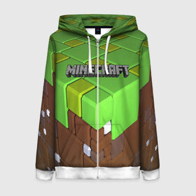 Женская толстовка 3D на молнии с принтом MINECRAFT в городе Новоалтайск, 100% полиэстер | длина до линии бедра, манжеты и пояс оформлены мягкой тканевой резинкой, двухслойный капюшон со шнурком для регулировки, спереди молния, по бокам два кармана | craft | creeper | dungeon | dungeons | earth | game | logo | mine | minecraft | mobile | online | дунгеонс | земля | зомби | игра | крипер | лого | майкрафт | майнкрафт | мобайл | онлайн | подземелье | подземелья