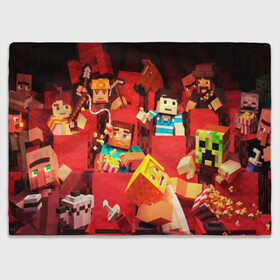 Плед 3D с принтом MINECRAFT в городе Новоалтайск, 100% полиэстер | закругленные углы, все края обработаны. Ткань не мнется и не растягивается | Тематика изображения на принте: craft | creeper | dungeon | dungeons | earth | game | logo | mine | minecraft | mobile | online | дунгеонс | земля | зомби | игра | крипер | лого | майкрафт | майнкрафт | мобайл | онлайн | подземелье | подземелья
