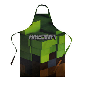 Фартук 3D с принтом MINECRAFT в городе Новоалтайск, 100% полиэстер | общий размер — 65 х 85 см, ширина нагрудника — 26 см, горловина — 53 см, длина завязок — 54 см, общий обхват в поясе — 173 см. Принт на завязках и на горловине наносится с двух сторон, на основной части фартука — только с внешней стороны | craft | creeper | dungeon | dungeons | earth | game | logo | mine | minecraft | mobile | online | дунгеонс | земля | зомби | игра | крипер | лого | майкрафт | майнкрафт | мобайл | онлайн | подземелье | подземелья