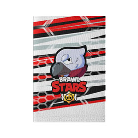 Обложка для паспорта матовая кожа с принтом Brawl Stars CROW в городе Новоалтайск, натуральная матовая кожа | размер 19,3 х 13,7 см; прозрачные пластиковые крепления | android | brawl stars | crow | games | leon | mobile game | stars | ворон | игры | леон | мобильные игры