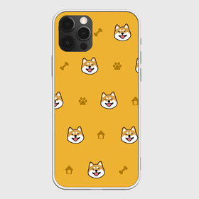 Чехол для iPhone 12 Pro Max с принтом Сиба-ину Акита-ину (Жёлтая) в городе Новоалтайск, Силикон |  | Тематика изображения на принте: сиба ину