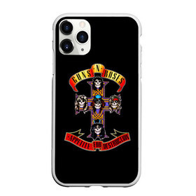 Чехол для iPhone 11 Pro матовый с принтом Guns n roses + Спина в городе Новоалтайск, Силикон |  | axl rose | geffen records | gnr | guns | rock | roses | slash | гансы | пистолеты | розы | рок | слеш | эксл роуз