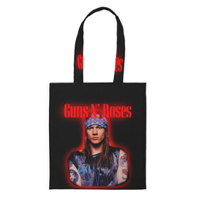 Шоппер 3D с принтом Guns n roses + Спина  в городе Новоалтайск, 100% полиэстер | Плотность: 200 г/м2; Размер: 34×35 см; Высота лямок: 30 см | axl rose | geffen records | gnr | guns | rock | roses | slash | гансы | пистолеты | розы | рок | слеш | эксл роуз