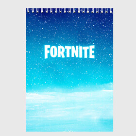 Скетчбук с принтом FORTNITE WINTER в городе Новоалтайск, 100% бумага
 | 48 листов, плотность листов — 100 г/м2, плотность картонной обложки — 250 г/м2. Листы скреплены сверху удобной пружинной спиралью | fornite 2 | fortnite | fortnite x | marshmello | маршмелло | фортнайт | фортнайт 2 | фортнайт глава 2